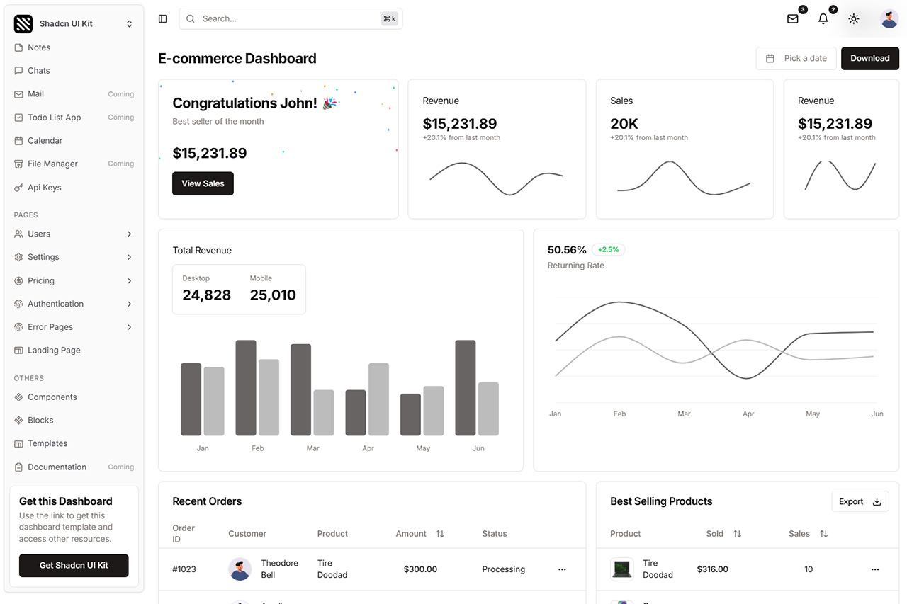 Binly Dashboard Mockup